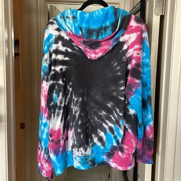 Oversized TieDye Zip Hoodie - Picture 2 of 6